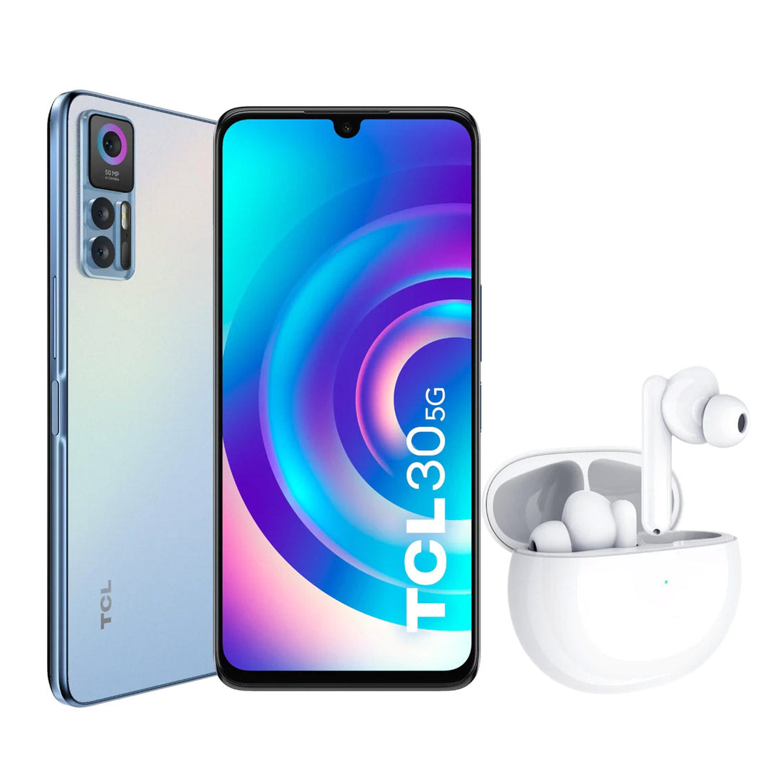 TCL 30 5G (Dual Sim, 128GB/4GB, 6.7 Inches, Bonus MOVEAUDIO S600)