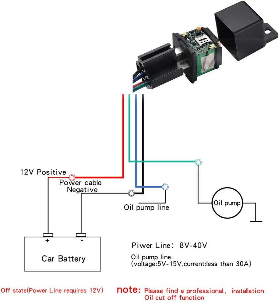 ST-907L 4G Vehicle GPS Tracker, Anti-Lost Alarm Locator, Real-Time Location Remote Control, Cut off Oil and Power Device for Car, Motorcycle, Truck, Taxi, Support Platform