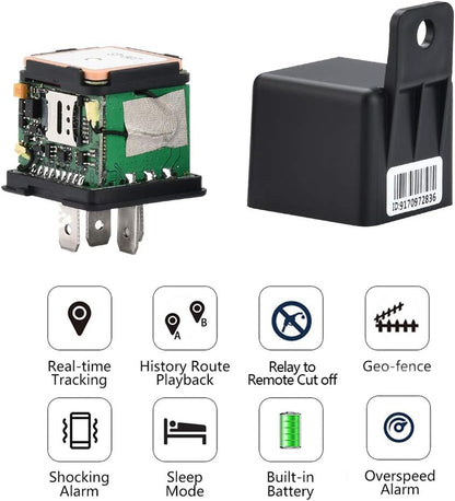 ST-907L 4G Vehicle GPS Tracker, Anti-Lost Alarm Locator, Real-Time Location Remote Control, Cut off Oil and Power Device for Car, Motorcycle, Truck, Taxi, Support Platform