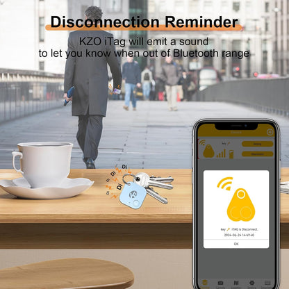 Bluetooth Tracker Smart Tag for Keys, Bags, and More, Phone Finder, Ios and Android Compatible, Water-Resistant, Loud Ring, Replaceable Battery (1Pack-Blue)