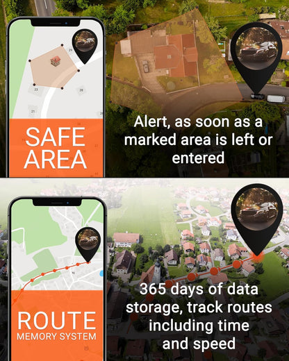 USB Finder 4G - Mini GPS Tracker for Cars - 12V Cigarette Lighter Connection, Built-In SOS Button, Real-Time Tracking in Australia & Worldwide, Route History, Alarms & Geo-Fence via App