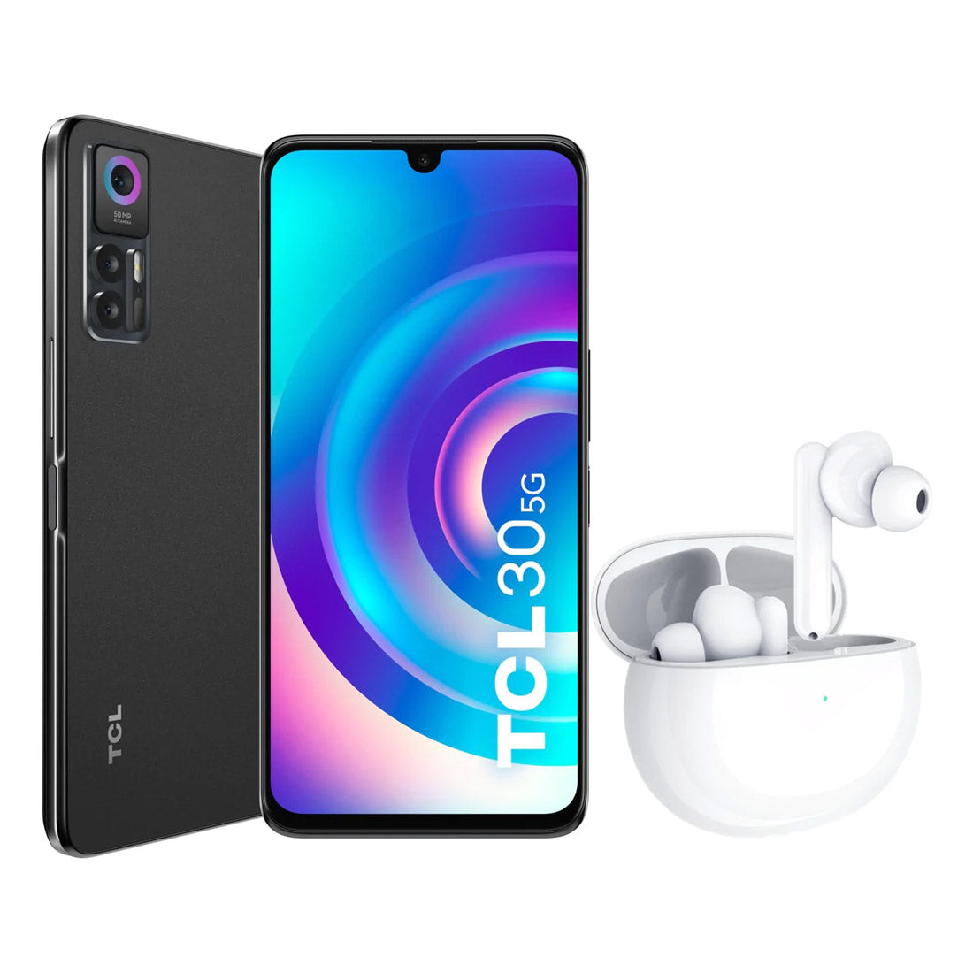 TCL 30 5G (Dual Sim, 128GB/4GB, 6.7 Inches, Bonus MOVEAUDIO S600)