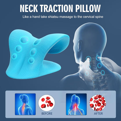 Neck Stretcher for Pain Relief, Neck and Shoulder Relaxer Cervical Traction Device Pillow for Muscle Relax and TMJ Pain Relief