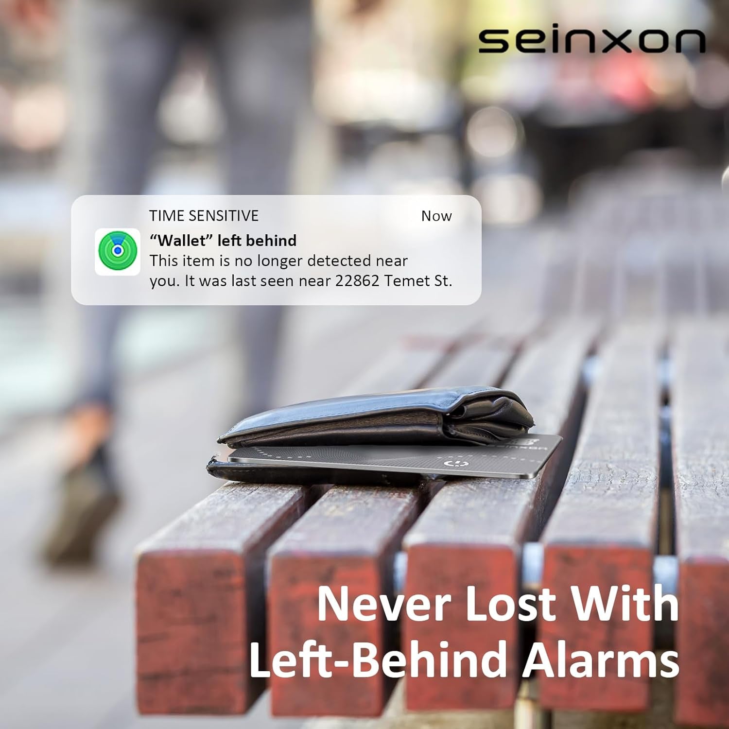 Wallet Finder RFID Blocking Card IP68 Item Tracker with Recharge Clip Works with Apple Find My APP & Network (Ios Only), Grey