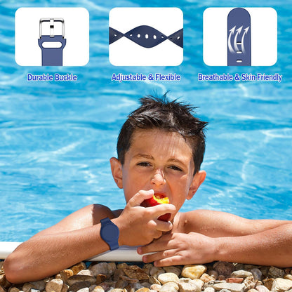 Waterproof for Air Tag Bracelets [2 Pack] Compatible with Apple Air Tag Finders with Soft Silicone,Anti Lost GPS Item Finders Case Cover,Night Blue/Pink