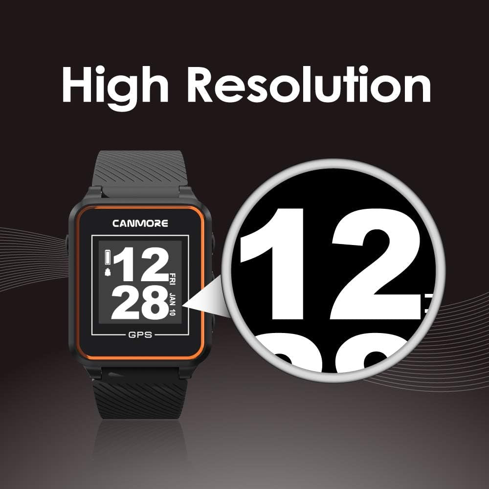 TW356 Golf GPS Wearable Device for Men and Women, Free 41,000+ Preloaded Courses Update Worldwide, High Contrast LCD Display, Upgrade IC Chip, Lightweight Essential Accessory for Golfer, Black