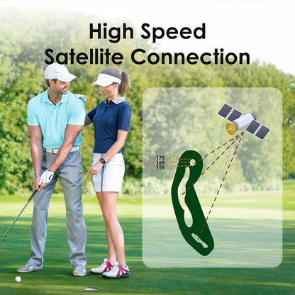 TW356 Golf GPS Wearable Device for Men and Women, Free 41,000+ Preloaded Courses Update Worldwide, High Contrast LCD Display, Upgrade IC Chip, Lightweight Essential Accessory for Golfer, Black